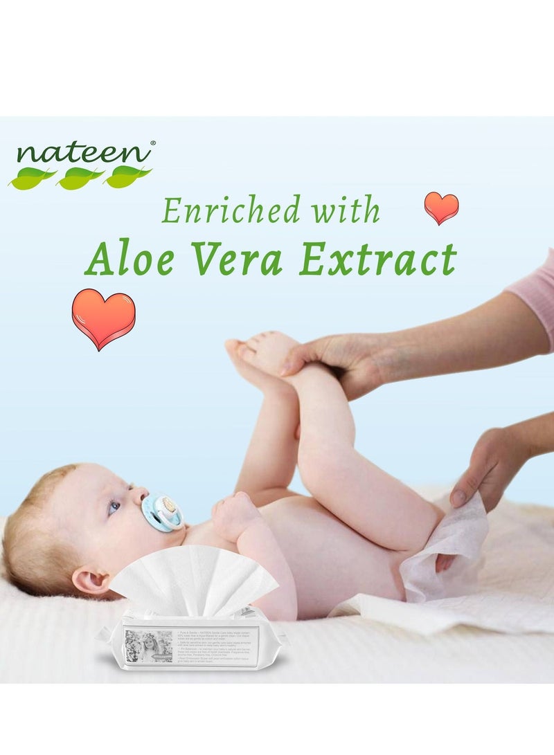 nateen Baby Wipes,80s x 12 Packs(960 wipes), Wipes of 99% pure water  for Baby,Multi Purpose Cleaning Baby Wet Wipes for Sensitive Skin. - Image 4